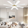 Dextrus 60 in Modern LED Outdoor/Indoor Ceiling Fan with Remote Control